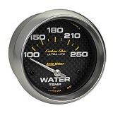 AutoMeter Gauge Water Temp 2-5/8in (66.7mm) 100-250F Electric Carbon Fiber thumbnail 6