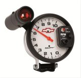 AutoMeter 5in (127mm) Pedestal Tachometer, 0-10,000 RPM, Chevy Red Bowtie thumbnail 3