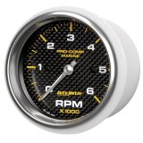 Autometer Marine Carbon Fiber Ultra-Lite Gauge 3-3/8in Tachometer 6K RPM thumbnail 2