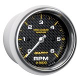 Autometer Marine Carbon Fiber Ultra-Lite Gauge 3-3/8in Tachometer 6K RPM thumbnail 8