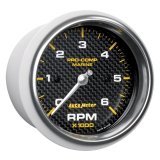 Autometer Marine Carbon Fiber Ultra-Lite Gauge 3-3/8in Tachometer 6K RPM thumbnail 9