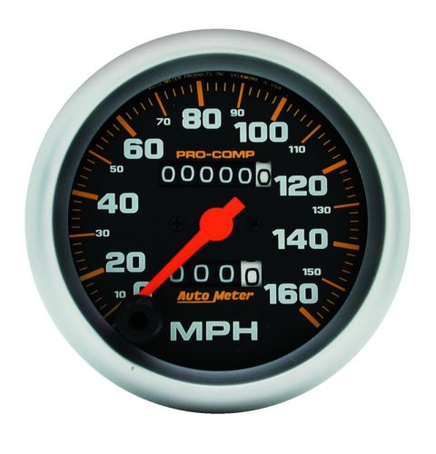 Autometer Pro-Comp Mechanical Speedometer 3 3/8in 160 mph Gauge thumbnail 1