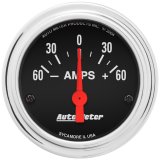 Autometer Traditional Chrome Electrical Ammeter 2 1/6in 60A Gauge thumbnail 4