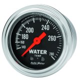 Autometer Traditional Chrome Mechanical Water Temperature 2 1/16in 140-280 F Gauge thumbnail 2