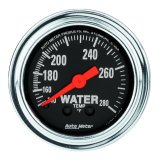 Autometer Traditional Chrome Mechanical Water Temperature 2 1/16in 140-280 F Gauge thumbnail 3