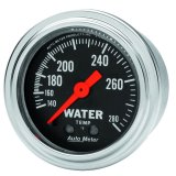 Autometer Traditional Chrome Mechanical Water Temperature 2 1/16in 140-280 F Gauge thumbnail 4