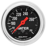 Autometer Traditional Chrome Mechanical Water Temperature 2 1/16in 140-280 F Gauge thumbnail 6