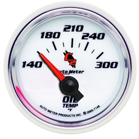 Autometer C2 Electric Oil Temperature 2 1/16in 140-300 F Gauge