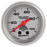 Autometer Marine Silver Oil Pressure 2 1/16in 100 psi Mechanical Gauge thumbnail 5