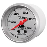 Autometer Marine Silver Oil Pressure 2 1/16in 100 psi Mechanical Gauge thumbnail 7
