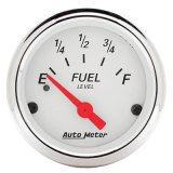 Autometer Arctic White 2 1/16in 240 ohm to 33 ohm Electric Fuel Level Gauge thumbnail 1