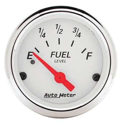 Autometer Arctic White 2 1/16in 240 ohm to 33 ohm Electric Fuel Level Gauge