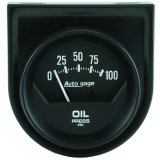 Autometer Auto Gauge 2in 100 psi Mechanical Short Sweep Black Oil Pressure Gauge thumbnail 3