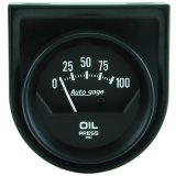 Autometer Auto Gauge 2in 100 psi Mechanical Short Sweep Black Oil Pressure Gauge thumbnail 4