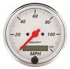 Autometer Arctic White 3 1/8in 120 mph electric Speedometer Programmable w/ LCD thumbnail 6
