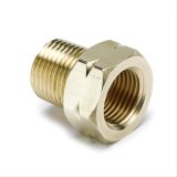 Autometer Brass Adapter Fitting - 3/8in NPT Male - 5/8in UNF Female thumbnail 2