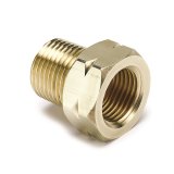Autometer Brass Adapter Fitting - 3/8in NPT Male - 5/8in UNF Female thumbnail 3