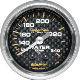 Autometer Carbon Fiber 52mm 120-240 Deg F Mechanical Water Temp Gauge thumbnail 1