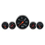 AutoMeter Gauge Kit 5 Pc. 3-1/8in. & 2-1/16in. Mech. Speedo. Wtmp & Oilp Designer Blk thumbnail 2