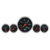 AutoMeter Gauge Kit 5 Pc. 3-1/8in. & 2-1/16in. Mech. Speedo. Wtmp & Oilp Designer Blk thumbnail 3