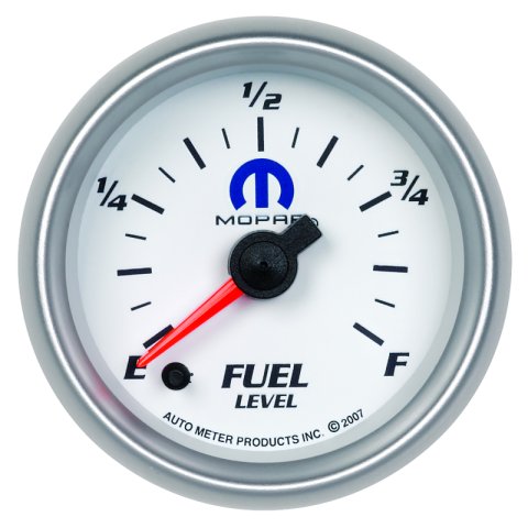 AutoMeter Gauge Fuel Level 2-1/16in. 0-280 Ohm Programmable White Mopar thumbnail 8