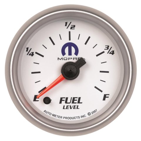 AutoMeter Gauge Fuel Level 2-1/16in. 0-280 Ohm Programmable White Mopar thumbnail 9