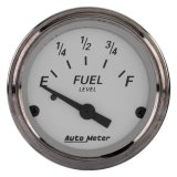 AutoMeter Gauge Fuel Level 2-1/16in. 73 Ohm(e) to 10 Ohm(f) Elec American Platinum thumbnail 3