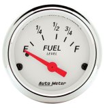 AutoMeter Gauge Fuel Level 2-1/16in. 73 Ohm(e) to 10 Ohm(f) Elec Arctic White thumbnail 4