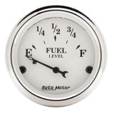 AutoMeter Gauge Fuel Level 2-1/16in. 73 Ohm(e) to 10 Ohm(f) Elec Old Tyme White thumbnail 5