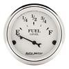 AutoMeter Gauge Fuel Level 2-1/16in. 73 Ohm(e) to 10 Ohm(f) Elec Old Tyme White thumbnail 6