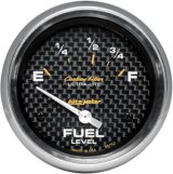 AutoMeter Gauge Fuel Level 2-5/8in. 73 Ohm(e) to 10 Ohm(f) Elec Carbon Fiber thumbnail 1
