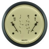 AutoMeter Gauge Dual Fuel & Oilp 3-3/8in. 0 Ohm(e) to 90 Ohm(f)& 100PSI Elec Antique Beige thumbnail 6