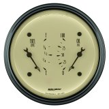 AutoMeter Gauge Dual Fuel & Oilp 3-3/8in. 0 Ohm(e) to 90 Ohm(f)& 100PSI Elec Antique Beige thumbnail 7