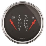 AutoMeter Gauge Dual Fuel & Oilp 3-3/8in. 0 Ohm(e) to 90 Ohm(f)& 100PSI Elec Designer Black thumbnail 1