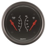 AutoMeter Gauge Dual Fuel & Oilp 3-3/8in. 0 Ohm(e) to 90 Ohm(f)& 100PSI Elec Designer Black thumbnail 4
