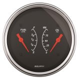 AutoMeter Gauge Dual Fuel & Oilp 3-3/8in. 0 Ohm(e) to 90 Ohm(f)& 100PSI Elec Designer Black thumbnail 5