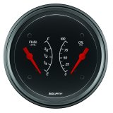 AutoMeter Gauge Dual Fuel & Oilp 3-3/8in. 0 Ohm(e) to 90 Ohm(f)& 100PSI Elec Designer Black thumbnail 6