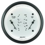 AutoMeter Gauge Dual Fuel & Oilp 3-3/8in. 240 Ohm(e) to 33 Ohm(f) & 100PSI Elec Old Tyme Wht thumbnail 6