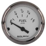 AutoMeter Gauge Fuel Level 2-1/16in. 0 Ohm(e) to 30 Ohm(f) Elec American Platinum thumbnail 3