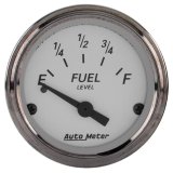 AutoMeter Gauge Fuel Level 2-1/16in. 0 Ohm(e) to 30 Ohm(f) Elec American Platinum thumbnail 4