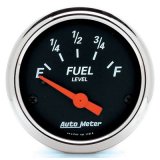 AutoMeter Gauge Fuel Level 2-1/16in. 0 Ohm(e) to 30 Ohm(f) Elec Designer Black thumbnail 1