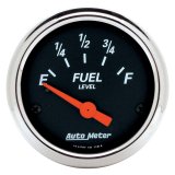 AutoMeter Gauge Fuel Level 2-1/16in. 0 Ohm(e) to 30 Ohm(f) Elec Designer Black thumbnail 2