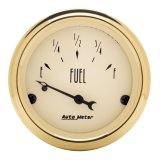 AutoMeter Gauge Fuel Level 2-1/16in. 0 Ohm(e) to 30 Ohm(f) Elec Golden Oldies thumbnail 2