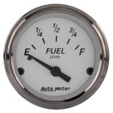 AutoMeter Gauge Fuel Level 2-1/16in. 0 Ohm(e) to 90 Ohm(f) Elec American Platinum thumbnail 1