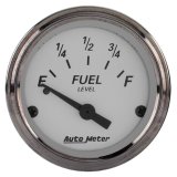 AutoMeter Gauge Fuel Level 2-1/16in. 0 Ohm(e) to 90 Ohm(f) Elec American Platinum thumbnail 3
