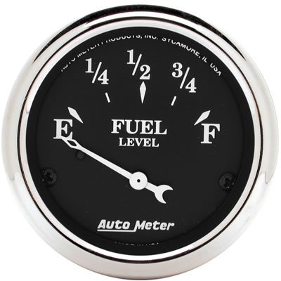 AutoMeter Gauge Fuel Level 2-1/16in. 0 Ohm(e) to 90 Ohm(f) Elec Old Tyme Black