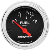 AutoMeter Gauge Fuel Level 2-1/16in. 16 Ohm(e) to 158 Ohm(f) Elec Traditional Chrome thumbnail 1