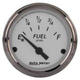 AutoMeter Gauge Fuel Level 2-1/16in. 240 Ohm(e) to 33 Ohm(f) Elec American Platinum thumbnail 1