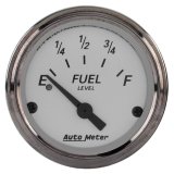 AutoMeter Gauge Fuel Level 2-1/16in. 240 Ohm(e) to 33 Ohm(f) Elec American Platinum thumbnail 2