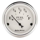 AutoMeter Gauge Fuel Level 2-1/16in. 240 Ohm(e) to 33 Ohm(f) Elec Old Tyme White thumbnail 1